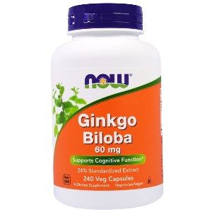 Ginkgo Biloba 60 mg (240 vcaps) NOW Foods